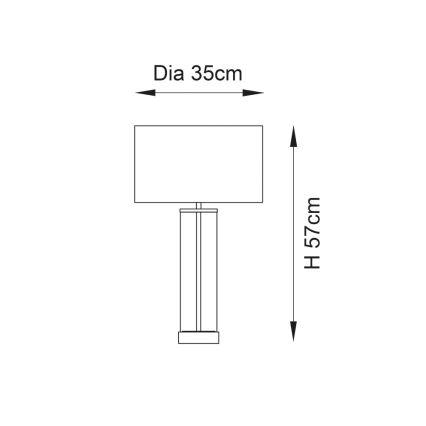 Endon 100440 - Dimbare tafellamp LESSINA 1xE27/10W/230V zwart