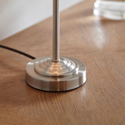 Endon 100646 - Lampe de table HIGHCLERE 1xE14/7W/230V beige/chrome mat Ø 25 cm