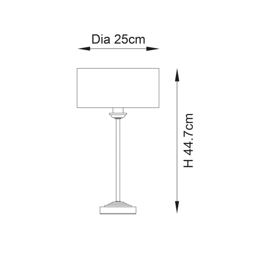 Endon 100646 - Lampe de table HIGHCLERE 1xE14/7W/230V beige/chrome mat Ø 25 cm