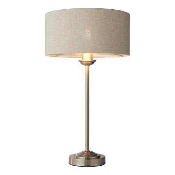 Endon 100646 - Lampe de table HIGHCLERE 1xE14/7W/230V beige/chrome mat Ø 25 cm