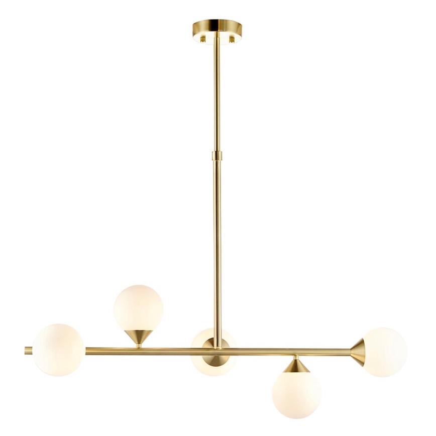 Endon 101347 - Hanglamp OTIS met stang 5xG9/3W/230V goud