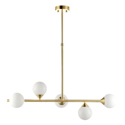 Endon 101347 - Hanglamp OTIS met stang 5xG9/3W/230V goud