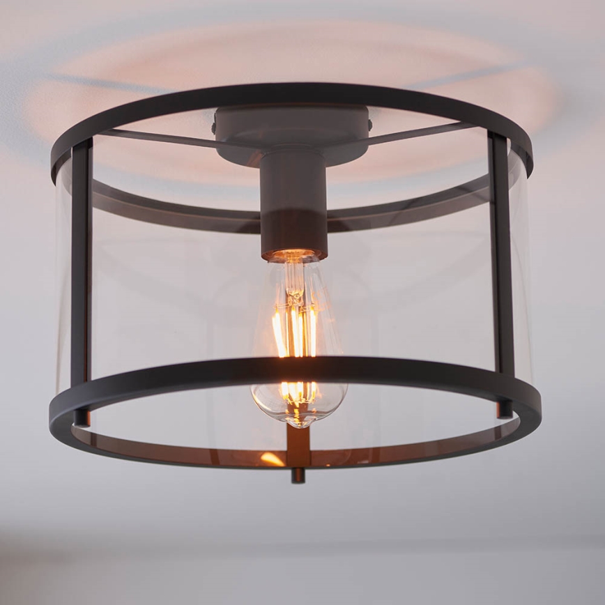 Endon 101540 - Plafonnier HOPTON 1xE27/10W/230V noir