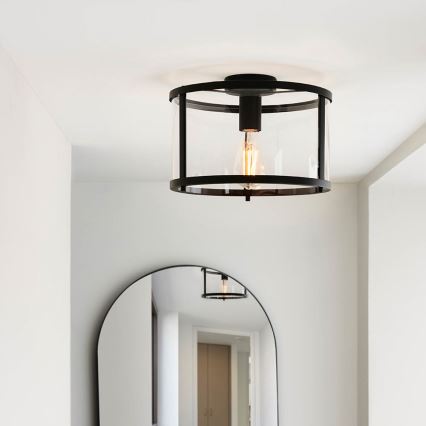 Endon 101540 - Plafonnier HOPTON 1xE27/10W/230V noir