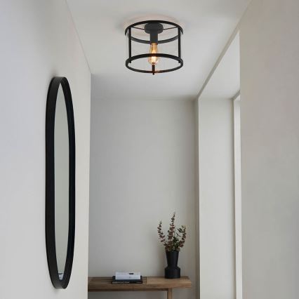 Endon 101540 - Plafonnier HOPTON 1xE27/10W/230V noir