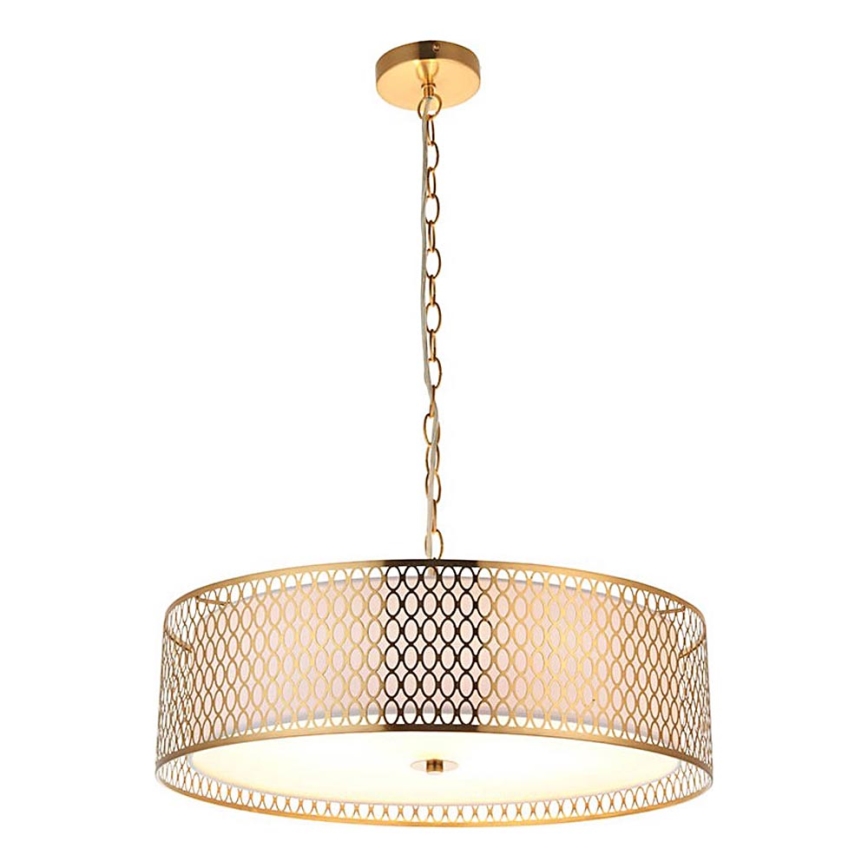 Endon 101569 - Kroonluchter met ketting CORDERO 3xE27/10W/230V goud