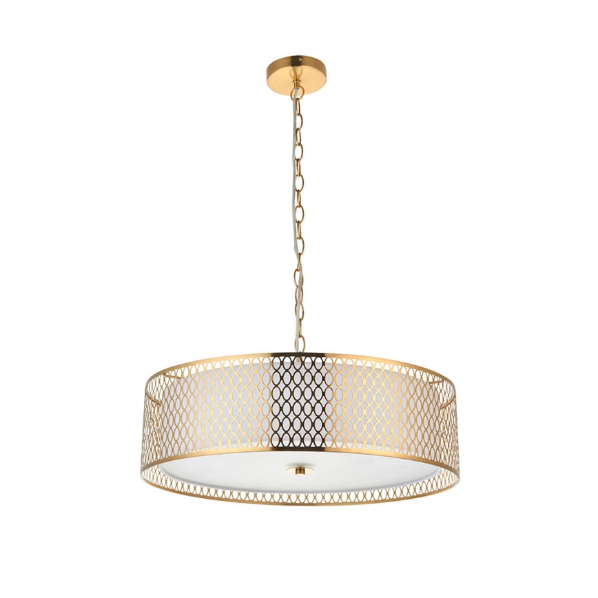 Endon 101569 - Kroonluchter met ketting CORDERO 3xE27/10W/230V goud