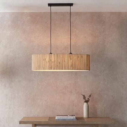 Endon 101692 - Suspension filaire LONGSHORE 2xE27/10W/230V beige