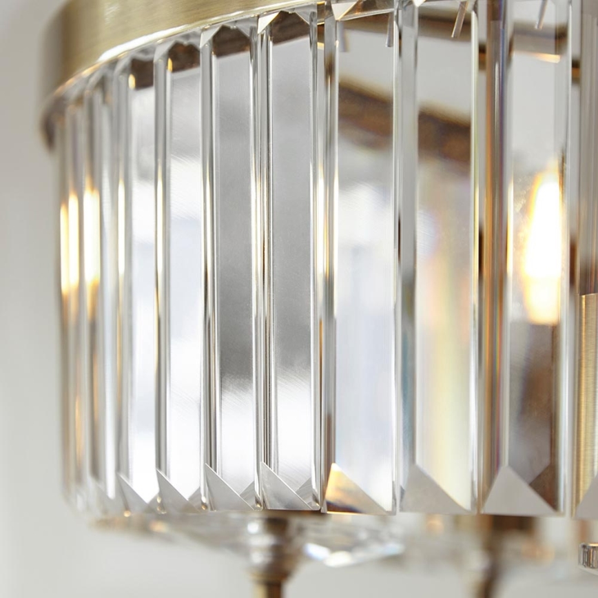 Endon 102505 - Lustre suspendu à chaîne 6 x E14, 6 W, 230 V, Ø 55 cm, laiton