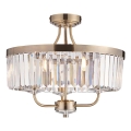 Endon 102506 - Bevestigde hanglamp CHESTERFIELD 3xE14/6W/230V diameter 45 cm messing