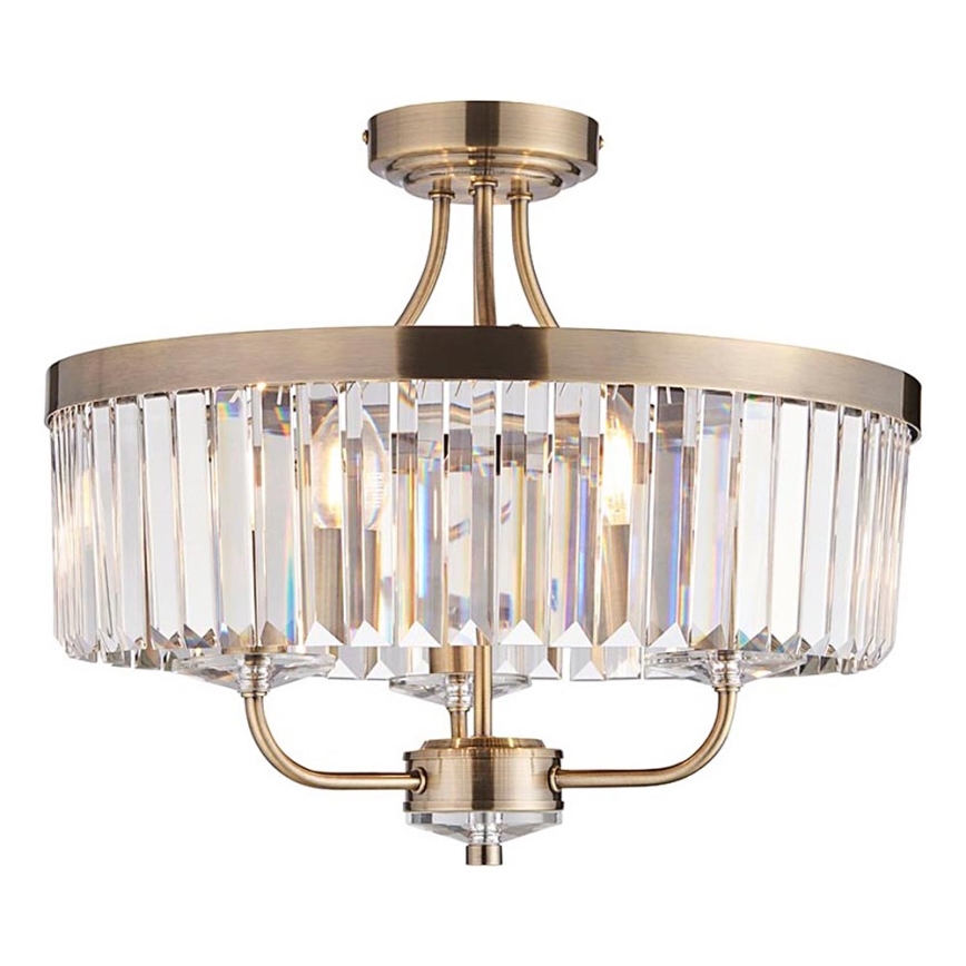 Endon 102506 - Bevestigde hanglamp CHESTERFIELD 3xE14/6W/230V diameter 45 cm messing