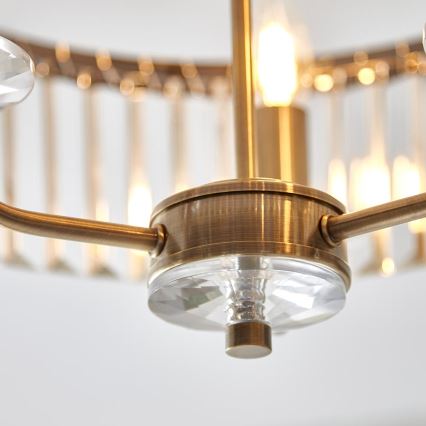 Endon 102506 - Bevestigde hanglamp CHESTERFIELD 3xE14/6W/230V diameter 45 cm messing