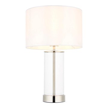 Endon 102674 - Dimbare tafellamp LESSINA 1xE27/10W/230V hoogglans chroom/wit