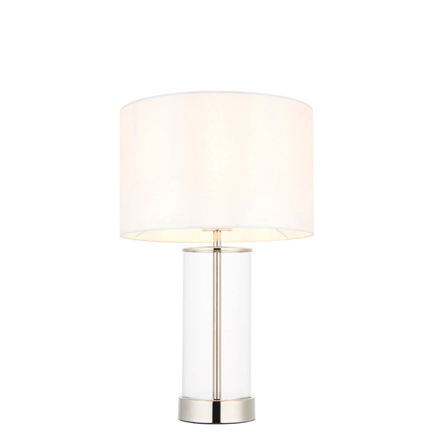 Endon 102674 - Dimbare tafellamp LESSINA 1xE27/10W/230V hoogglans chroom/wit