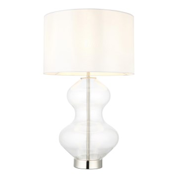 Endon 102676 - Lampe de table dimmable KELDA 1xE27/10W/230V blanc/chrome mat