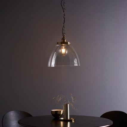 Endon 102926 - Hanglamp aan een ketting HANSEN 1xE27/10W/230V messing