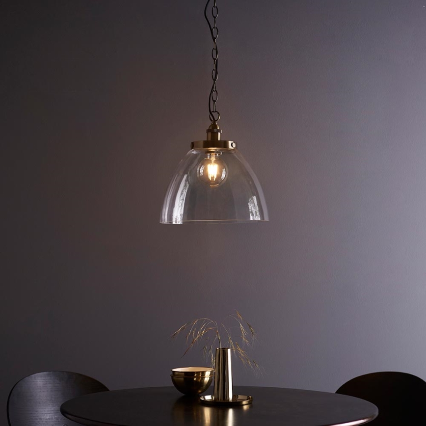 Endon 102926 - Hanglamp aan een ketting HANSEN 1xE27/10W/230V messing