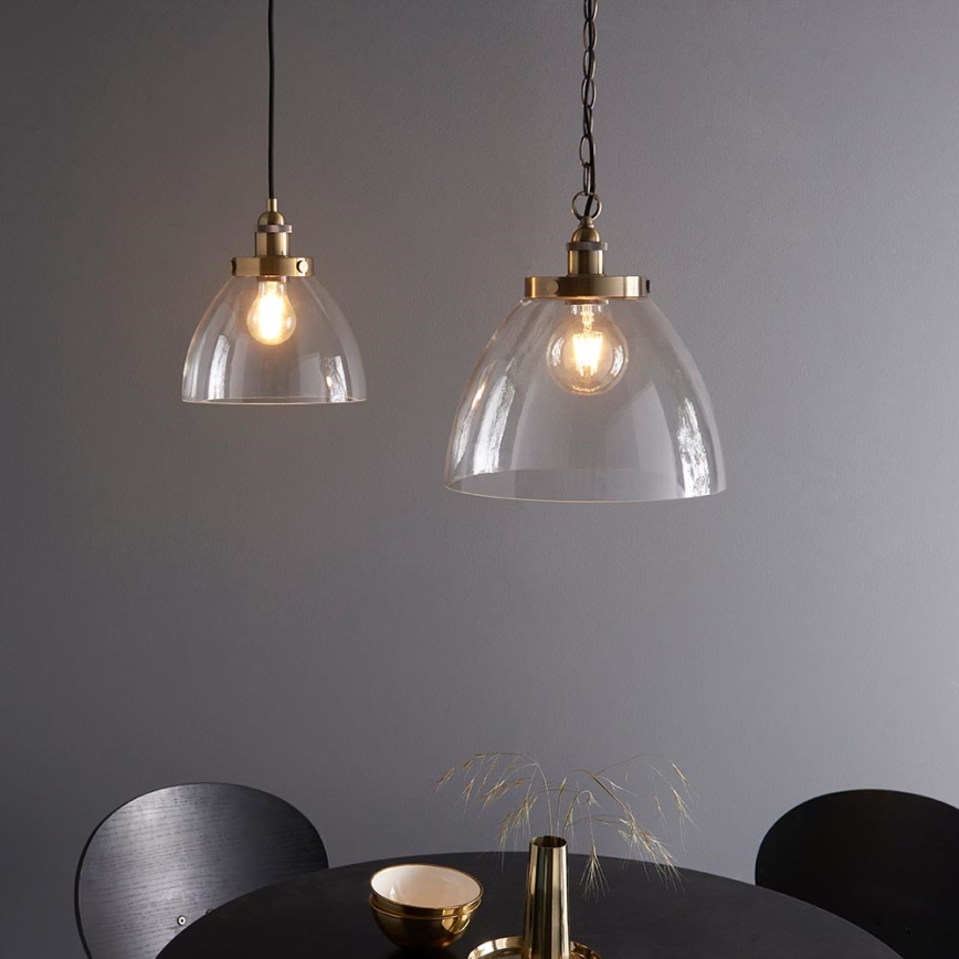 Endon 102926 - Hanglamp aan een ketting HANSEN 1xE27/10W/230V messing