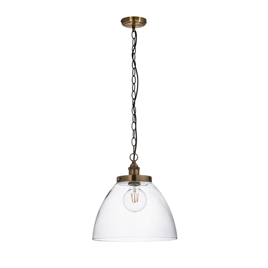 Endon 102926 - Hanglamp aan een ketting HANSEN 1xE27/10W/230V messing