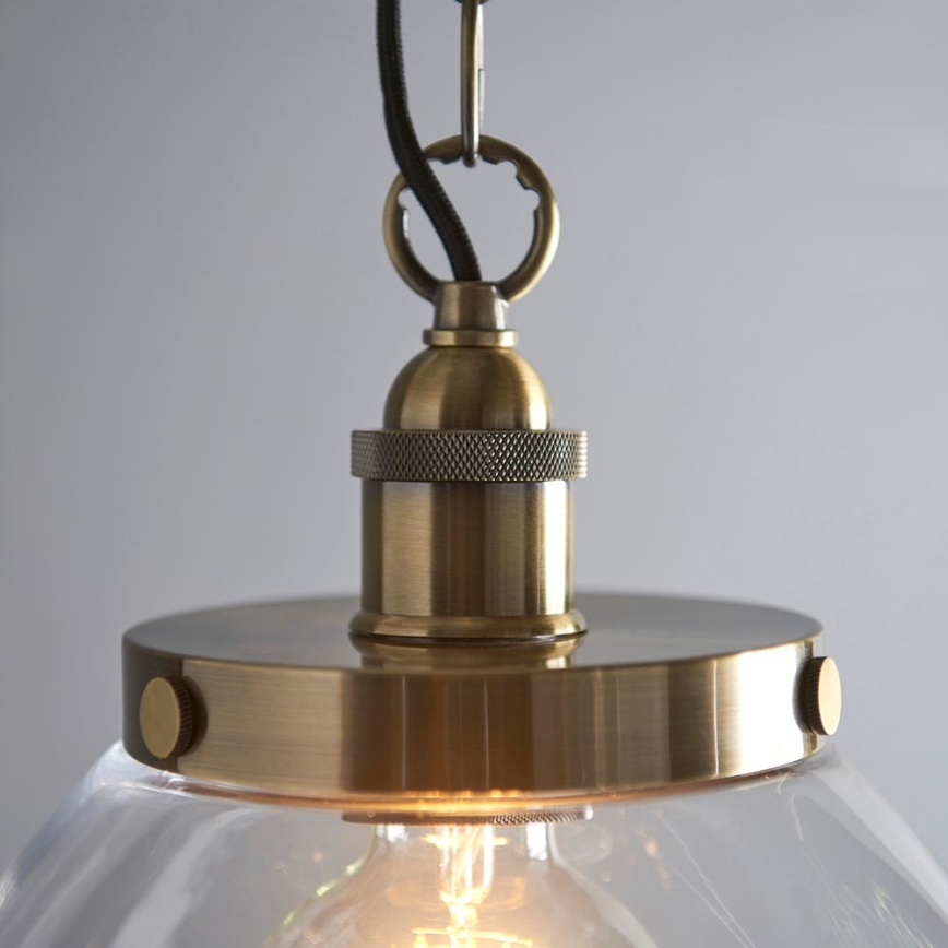 Endon 102926 - Hanglamp aan een ketting HANSEN 1xE27/10W/230V messing