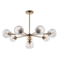Endon 103172 - Hanglamp met vaste pendel ALLEGRA 8xE14/7W/230V messing/doorzichtig