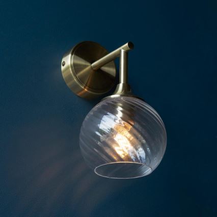 Endon 103173 - Wandlamp ALLEGRA 1xE14/7W/230V messing/doorzichtig