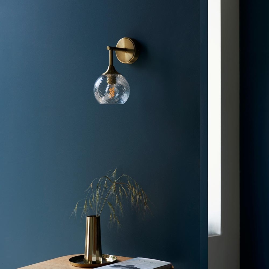 Endon 103173 - Wandlamp ALLEGRA 1xE14/7W/230V messing/doorzichtig