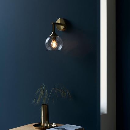 Endon 103173 - Wandlamp ALLEGRA 1xE14/7W/230V messing/doorzichtig