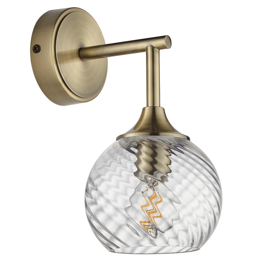 Endon 103173 - Wandlamp ALLEGRA 1xE14/7W/230V messing/doorzichtig