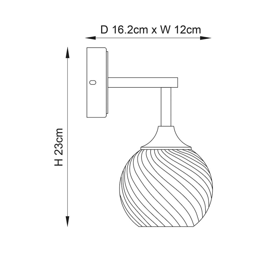 Endon 103173 - Wandlamp ALLEGRA 1xE14/7W/230V messing/doorzichtig