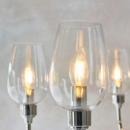 Endon 103315 - Kroonluchter aan ketting 6xE14/6W/230V glanzend chroom