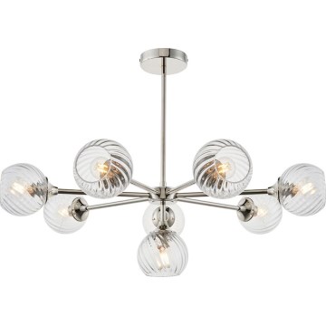 Endon 104051 - Kroonluchter met stang ALLEGRA 8xE14/7W/230V glanzend chroom