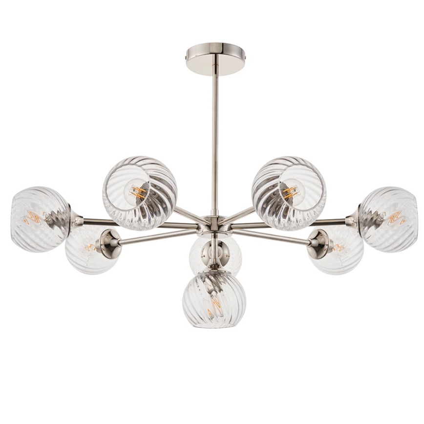 Endon 104051 - Kroonluchter met stang ALLEGRA 8xE14/7W/230V glanzend chroom