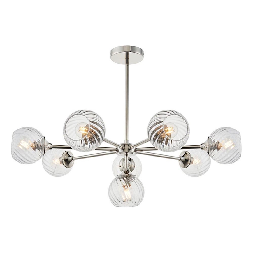 Endon 104051 - Suspension à tige ALLEGRA 8xE14/7W/230V chrome brillant