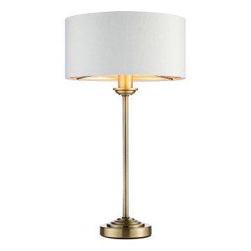 Endon 104054 - Lampe de table HIGHCLERE 1xE14/7W/230V blanc/laiton d. 25 cm