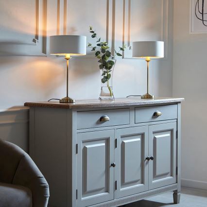 Endon 104054 - Lampe de table HIGHCLERE 1xE14/7W/230V blanc/laiton d. 25 cm