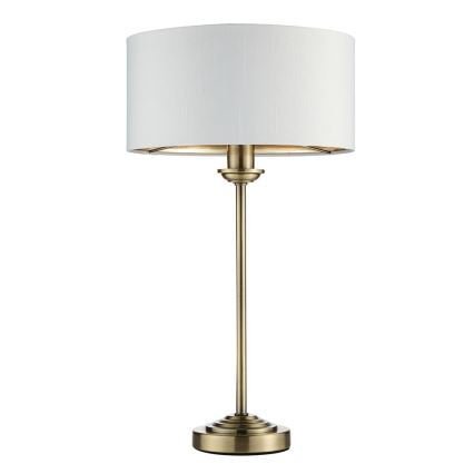 Endon 104054 - Lampe de table HIGHCLERE 1xE14/7W/230V blanc/laiton d. 25 cm
