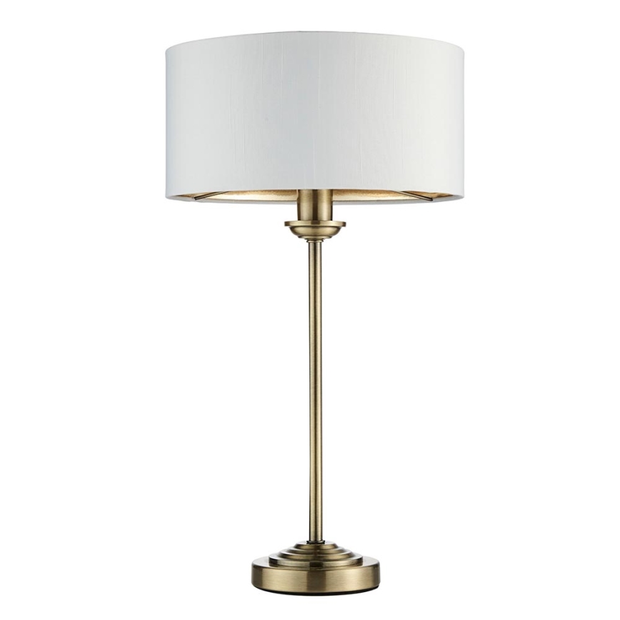 Endon 104054 - Lampe de table HIGHCLERE 1xE14/7W/230V blanc/laiton d. 25 cm