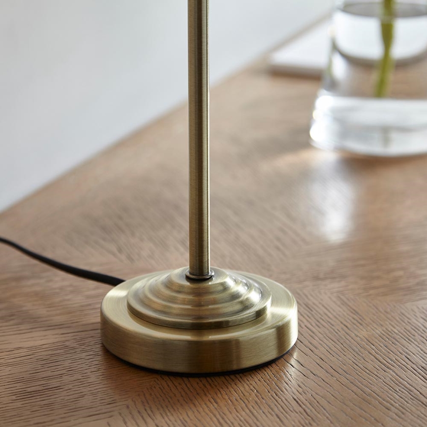 Endon 104054 - Lampe de table HIGHCLERE 1xE14/7W/230V blanc/laiton d. 25 cm