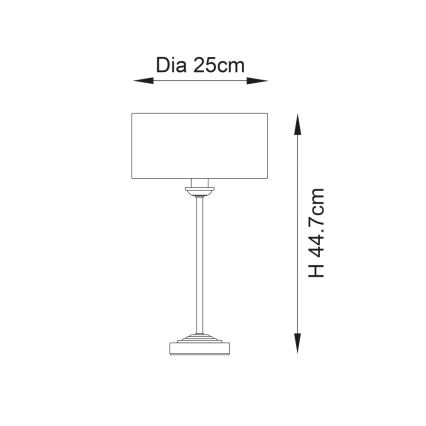 Endon 104054 - Lampe de table HIGHCLERE 1xE14/7W/230V blanc/laiton d. 25 cm