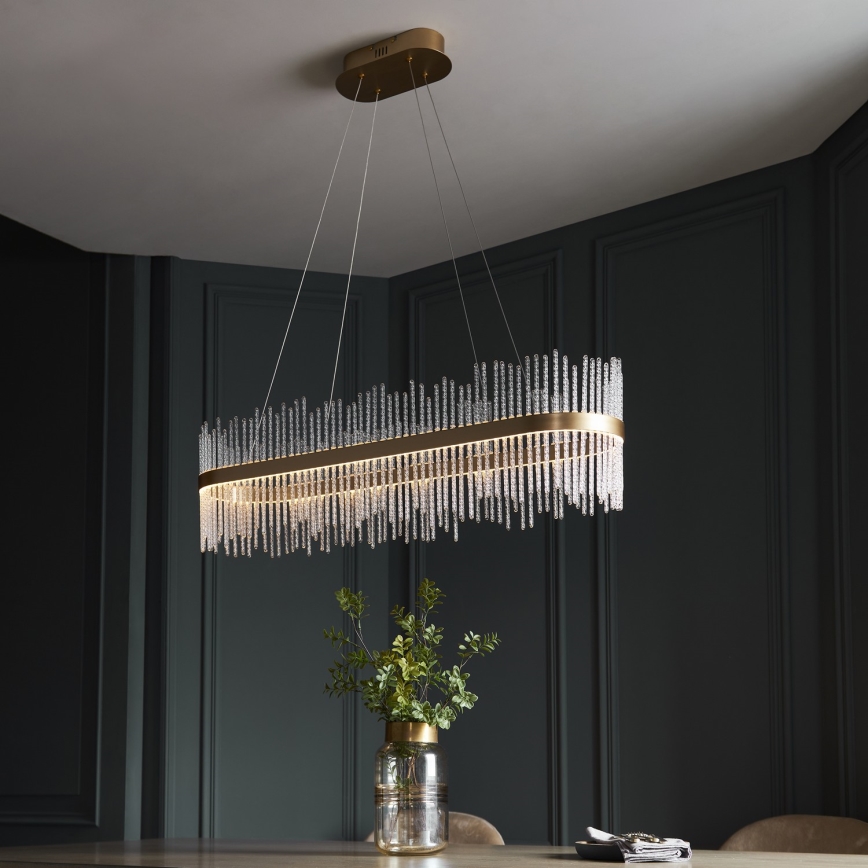 Endon 104082 - Dimbare LED-pendellamp aan kabel ADRIEL LED/47W/230V 3000K goud/helder