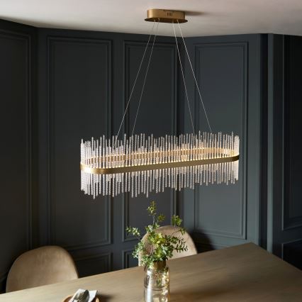Endon 104082 - Dimbare LED-pendellamp aan kabel ADRIEL LED/47W/230V 3000K goud/helder
