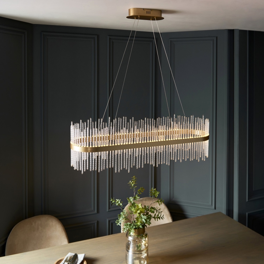 Endon 104082 - Dimbare LED-pendellamp aan kabel ADRIEL LED/47W/230V 3000K goud/helder