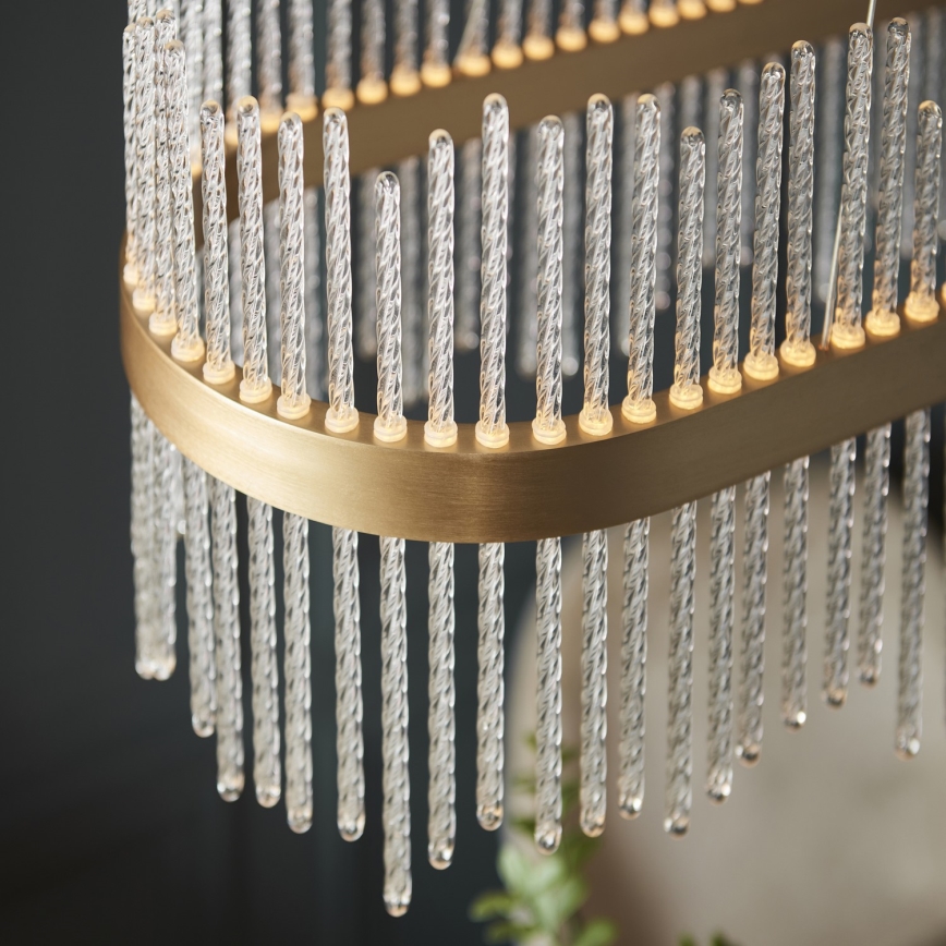 Endon 104082 - Dimbare LED-pendellamp aan kabel ADRIEL LED/47W/230V 3000K goud/helder