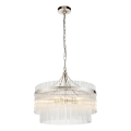 Endon 104112 - Kroonluchter aan ketting MARIETTA 5xE14/7W/230V glanzend chroom/helder