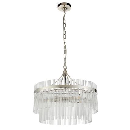 Endon 104112 - Kroonluchter aan ketting MARIETTA 5xE14/7W/230V glanzend chroom/helder