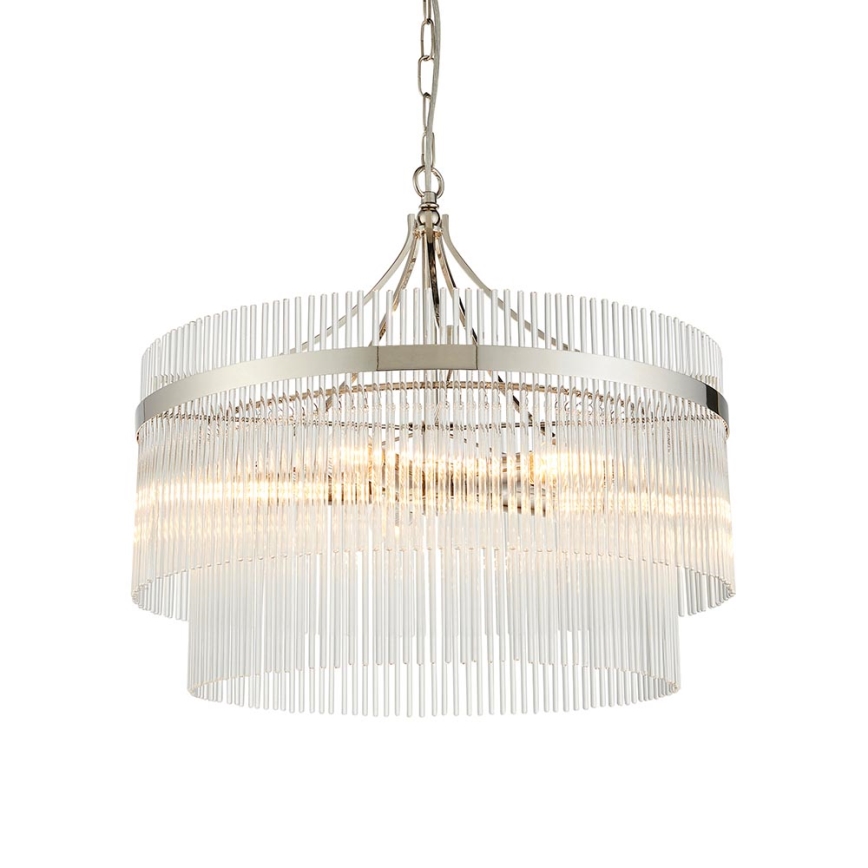 Endon 104112 - Kroonluchter aan ketting MARIETTA 5xE14/7W/230V glanzend chroom/helder