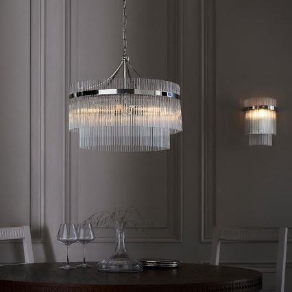 Endon 104112 - Lustre à chaîne MARIETTA 5xE14/7W/230V chrome brillant/transparent