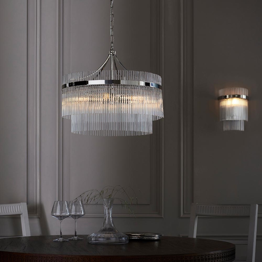 Endon 104112 - Lustre à chaîne MARIETTA 5xE14/7W/230V chrome brillant/transparent
