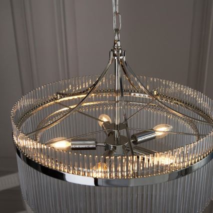 Endon 104112 - Lustre à chaîne MARIETTA 5xE14/7W/230V chrome brillant/transparent